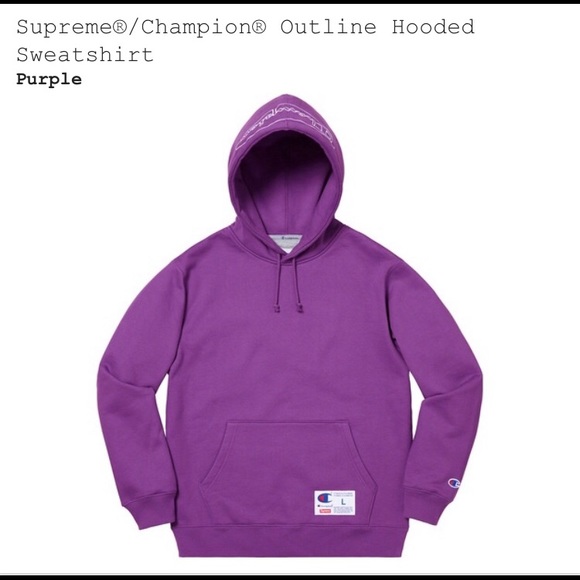 SOLD/ AUTHENTIC Supreme/Champion Hooded Sweatshirt - Picture 4 of 4